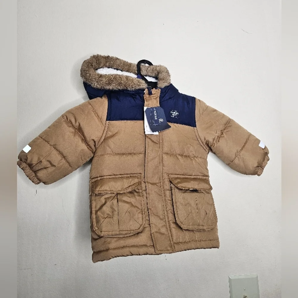 OshKosh B’gosh Toddler Boys' Colorblock Jacket Beige Size 24M
